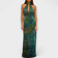 Maisie - Monet Iris Print Maxi Suknelė