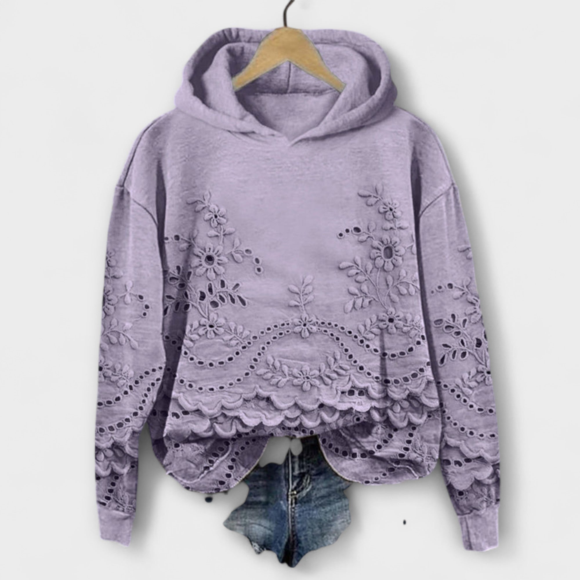 Grace – Vintage Hoodie su gėlių raštu