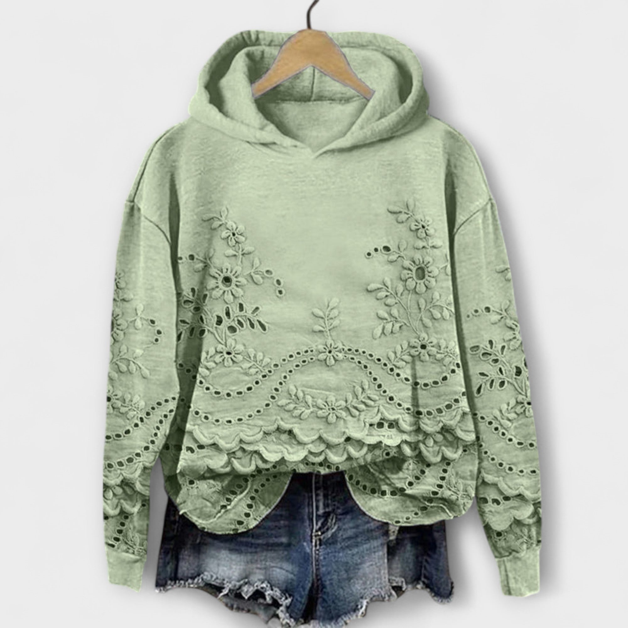 Grace – Vintage Hoodie su gėlių raštu