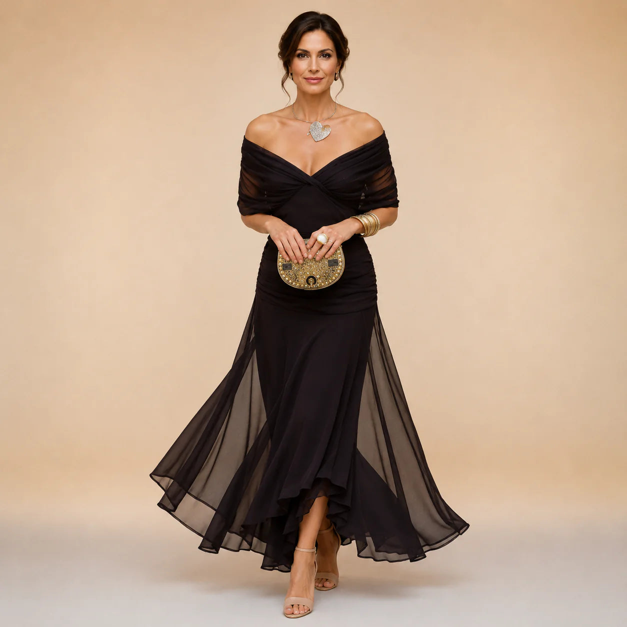 Leonora Elegantišką Maxi Suknelė
