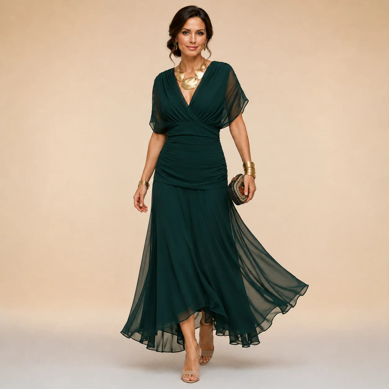 Leonora Elegantišką Maxi Suknelė