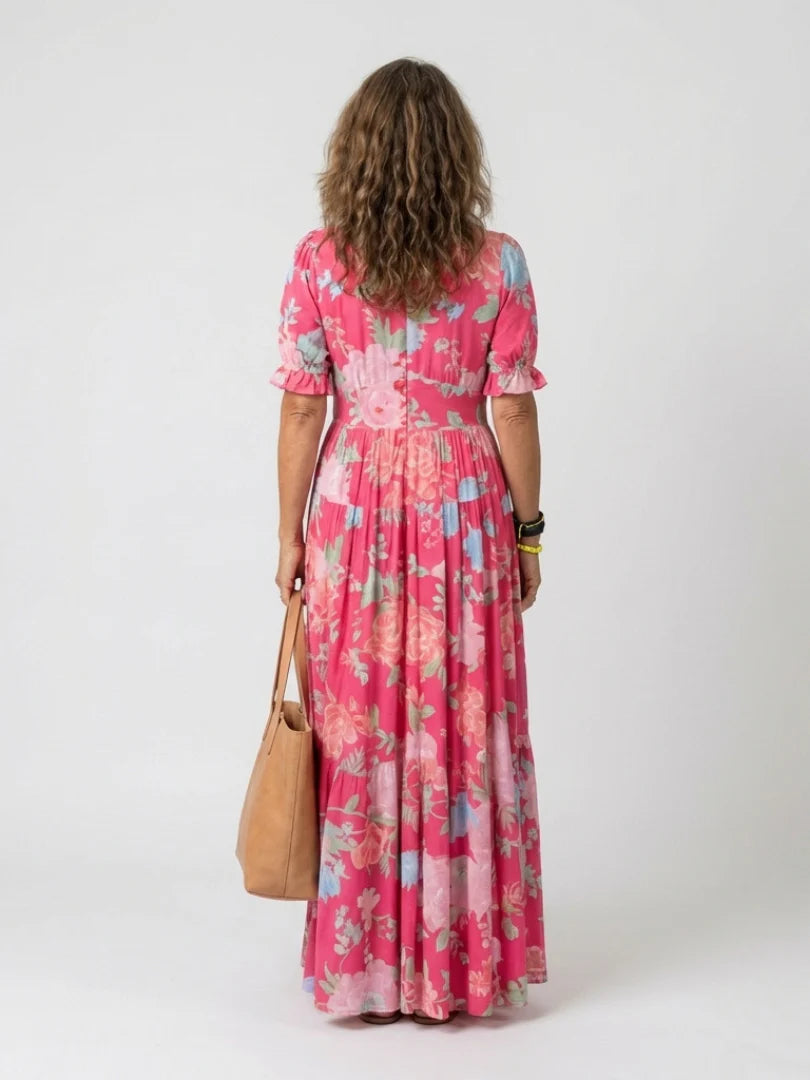Ione Gėlėta Maxi Suknelė